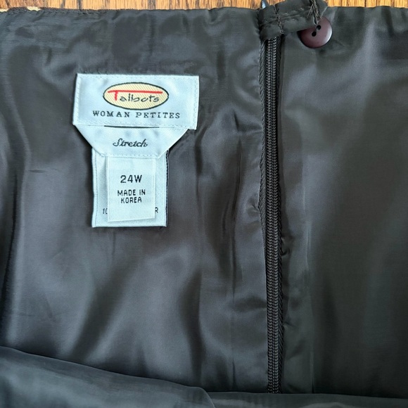 Talbots Canvas A-Line Skirt – Textured Zebra Print Plus Size 24 Petite - Picture 4 of 9